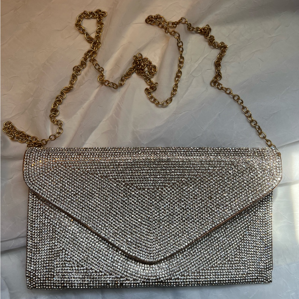 Steve Madden Rose Gold Clutch | Removable Chain